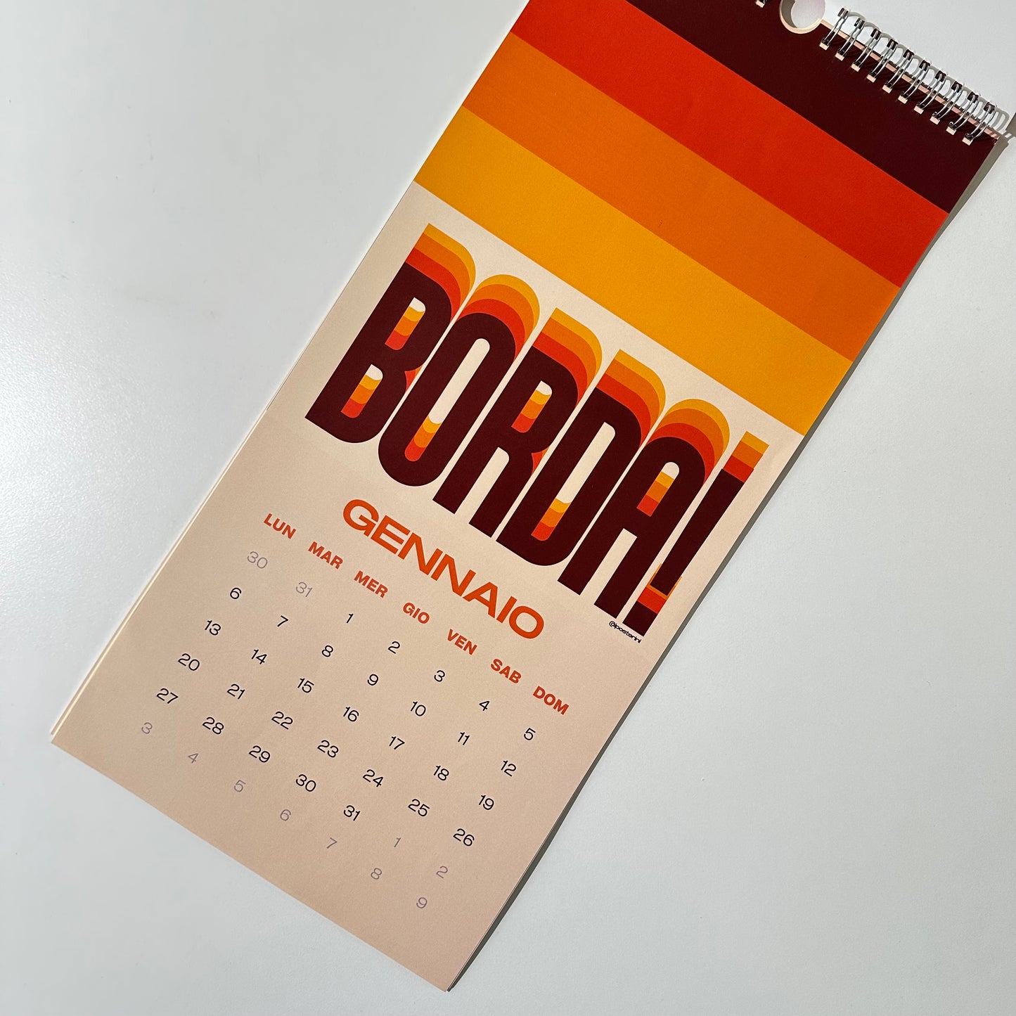 Calendario posterini 2025