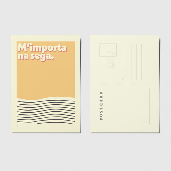 Cartolina Mi importa na sega