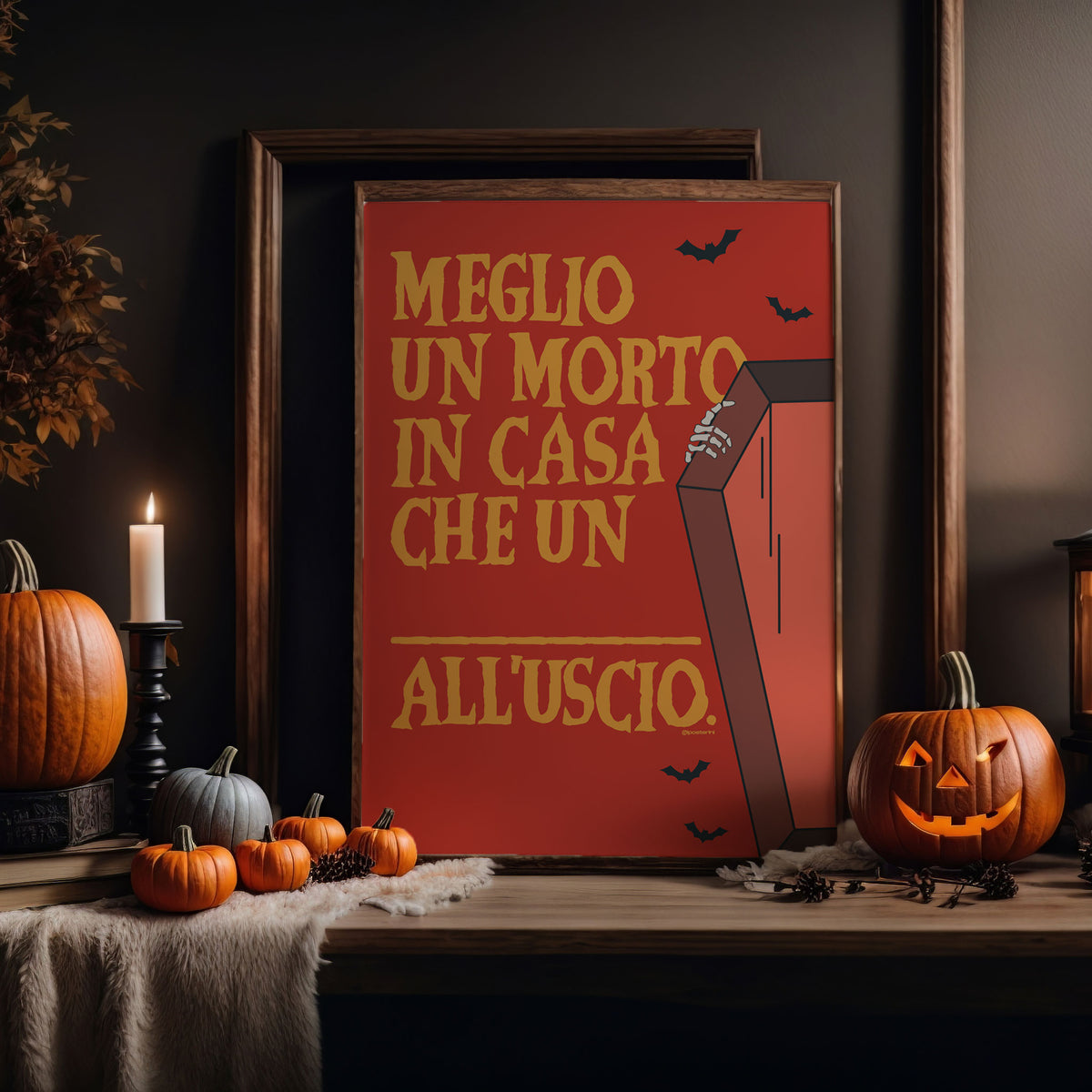 Meglio un morto in casa Posterino Halloween